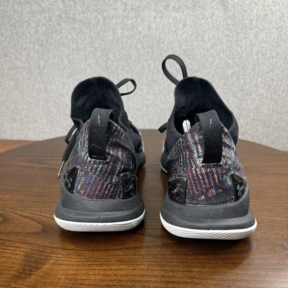 Under Armour Curry 5 Tokyo‎ Night Shoes Men's Size 8 Black Multicolor Sneakers